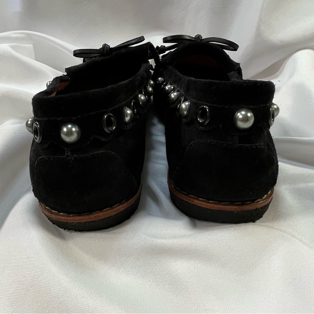 Coach Rocassin Black Suede Moccasin Flats - Picture 4 of 13